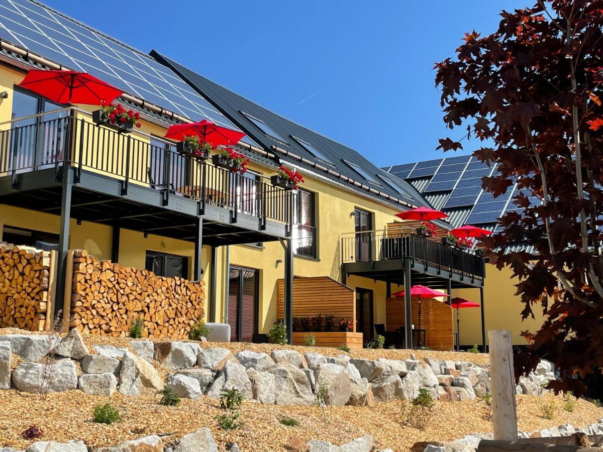 Chalet-Ferienwohnung Giebeltraum, 115 Qm, Wellness/Fitness/Sauna - Bergroedelhof Feilitzsch Exterior photo